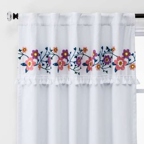 White Embroidered Curtain Design